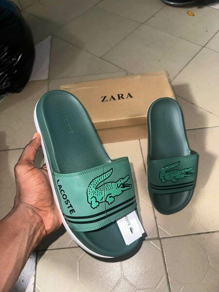 Lacoste Slides Vertes Homme
