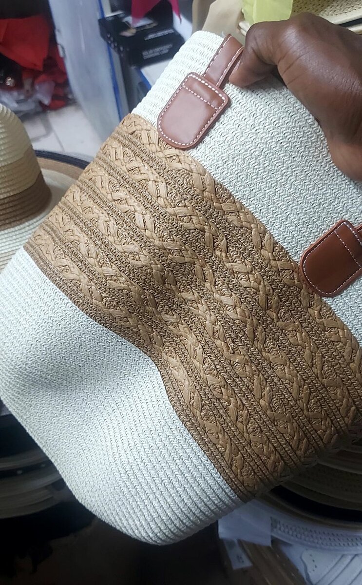 Sac de Plage en Paille Élégant