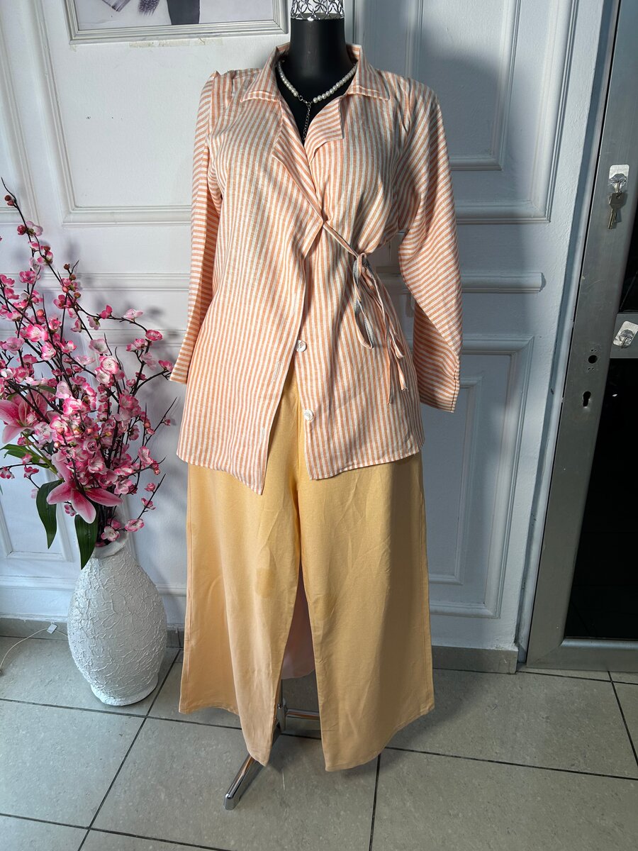 Veste rayée tendance femme