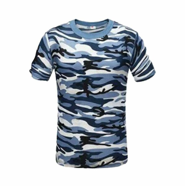 T-shirt camouflage bleu