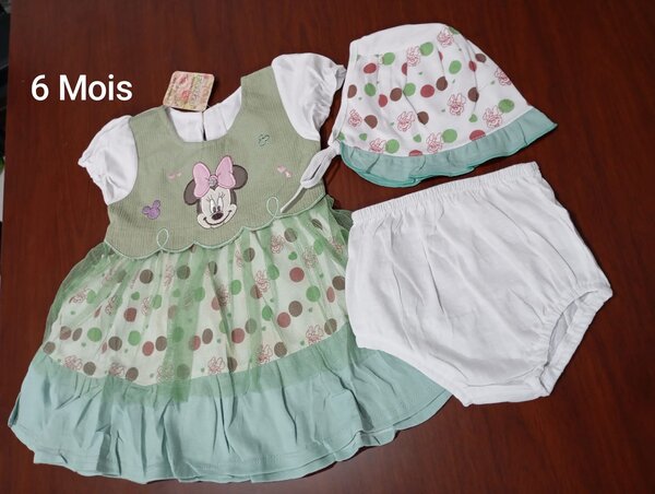 Robe Bébé Minnie 6-9 Mois