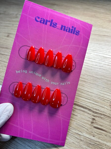 Red Press-On Nails