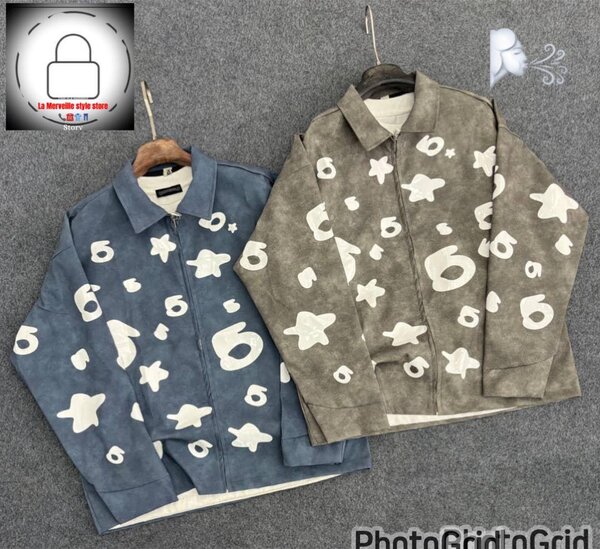 Blouson en daim étoiles