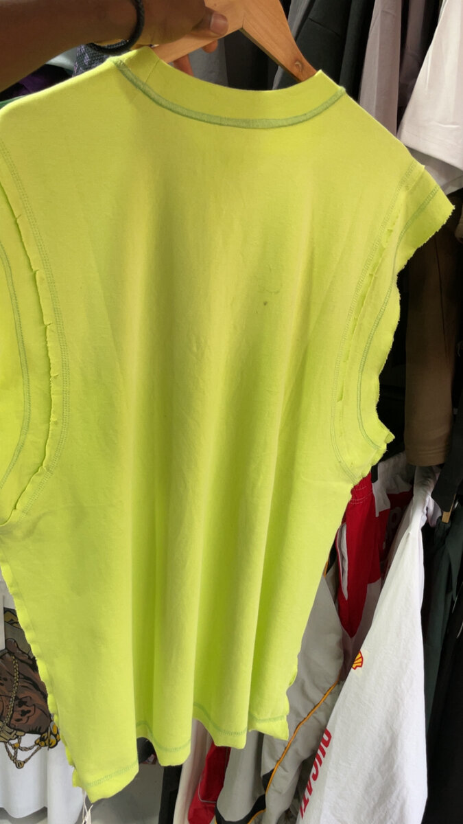 T-shirt vintage Afterlife vert fluo