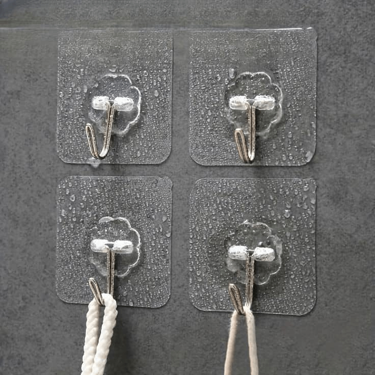 Crochets Muraux Adhésifs 12 Pièces