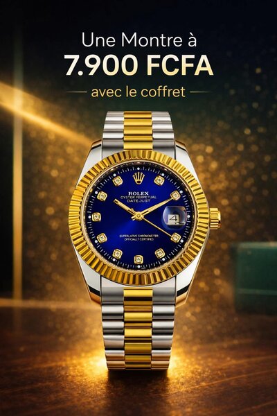 Montre Rolex Homme Luxe en Acier et Or