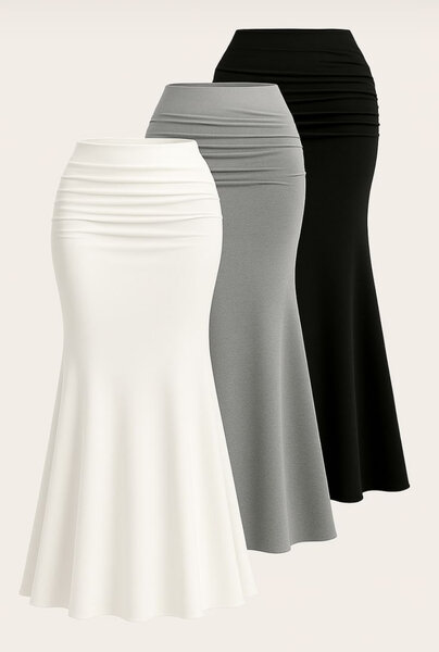 Jupe midi évasée élégante