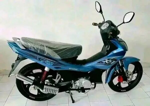 Moteur moto bleu APSONIC