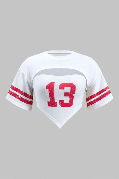 T-shirt Baseball Homme Blanc