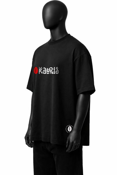 T-shirt noir Overzise