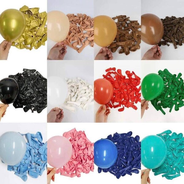 Ballons en latex multicolores