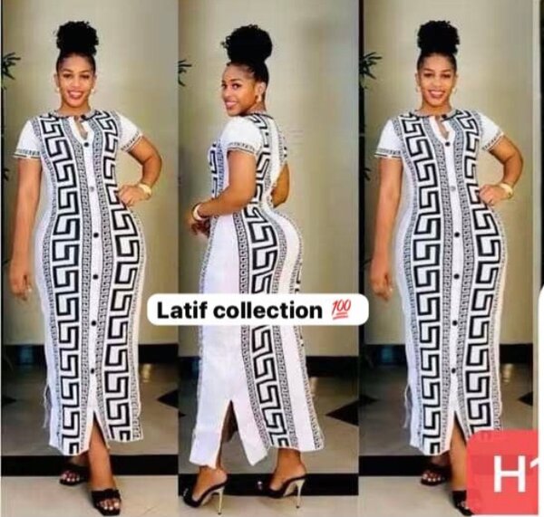 Robe élégante à motifs géométriques