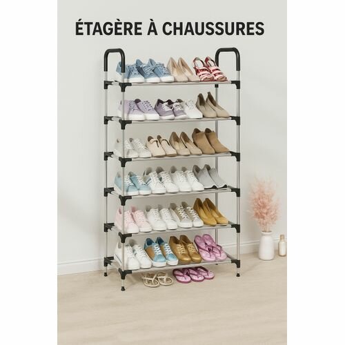 Étagère à Chaussures 7 Niveaux