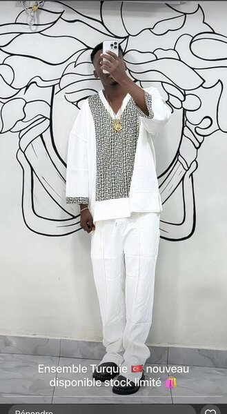 Ensemble homme blanc chic