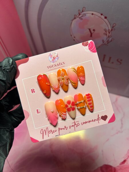 YOUNAILS Faux ongles Orange