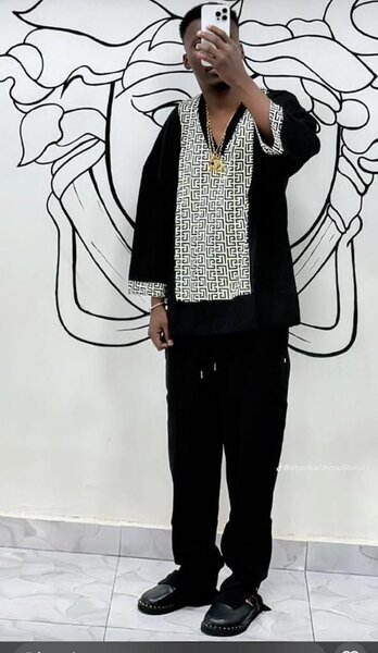 Ensemble homme chic noir et blanc